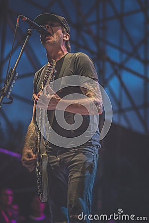 Millencolin, Mathias FÃ¤rm live concert 2018 Editorial Stock Photo